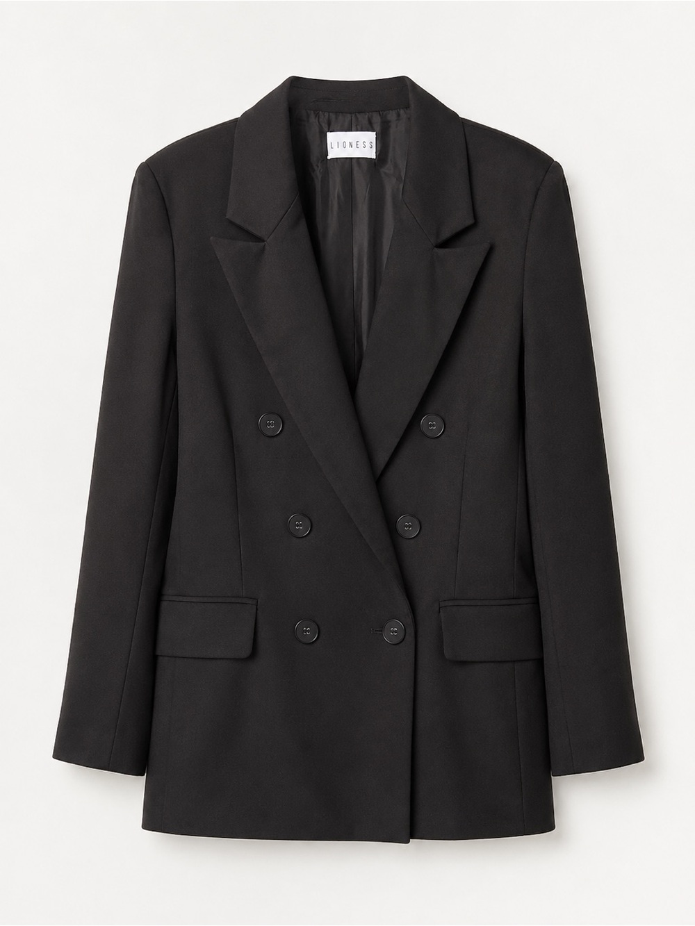 Lioness Black Double-Breasted Tailored Blazer - would 75% OFF MSRP!!!
